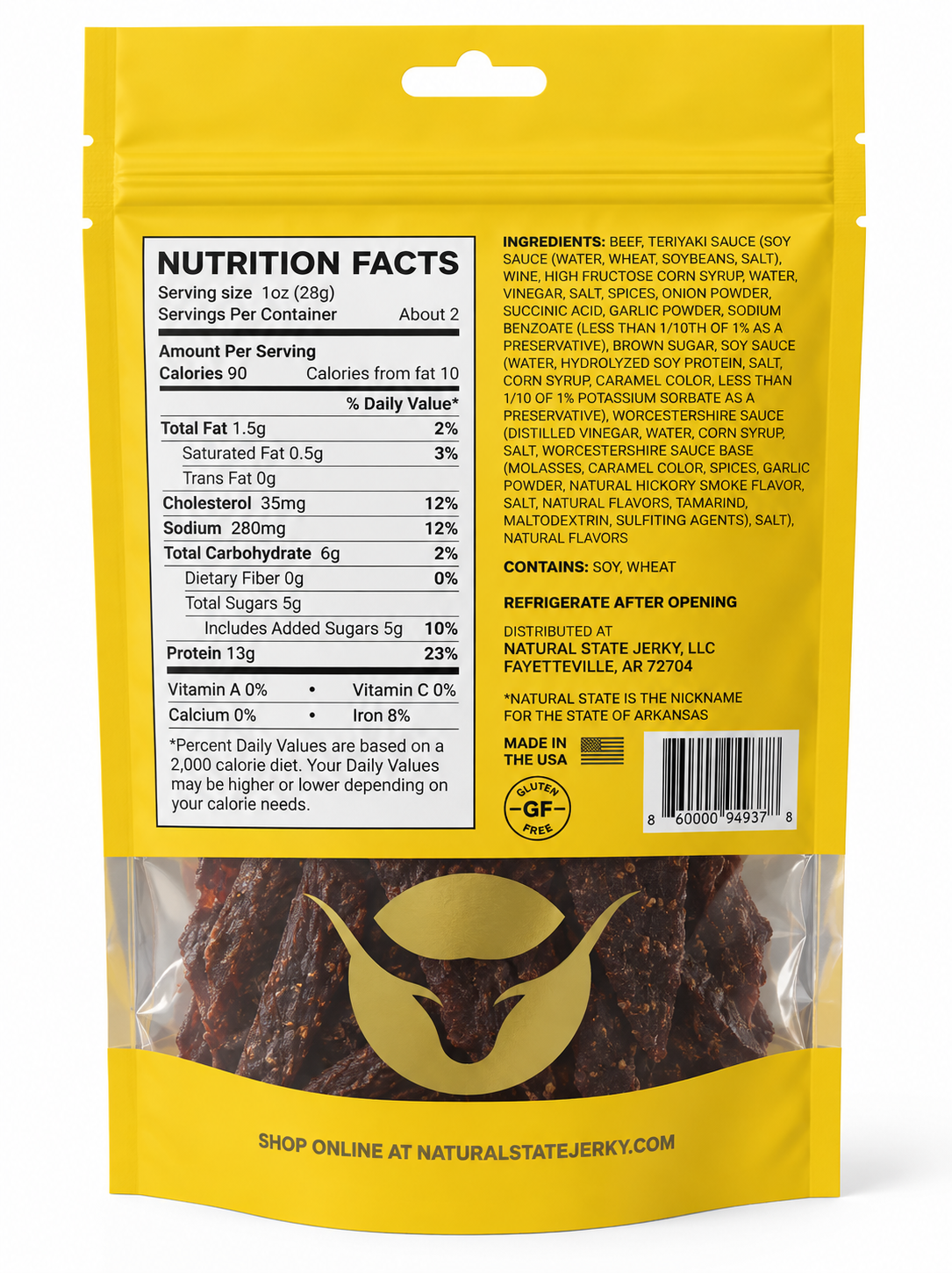 Teriyaki Beef Jerky Wholesale Case (12 x 2.25 oz)